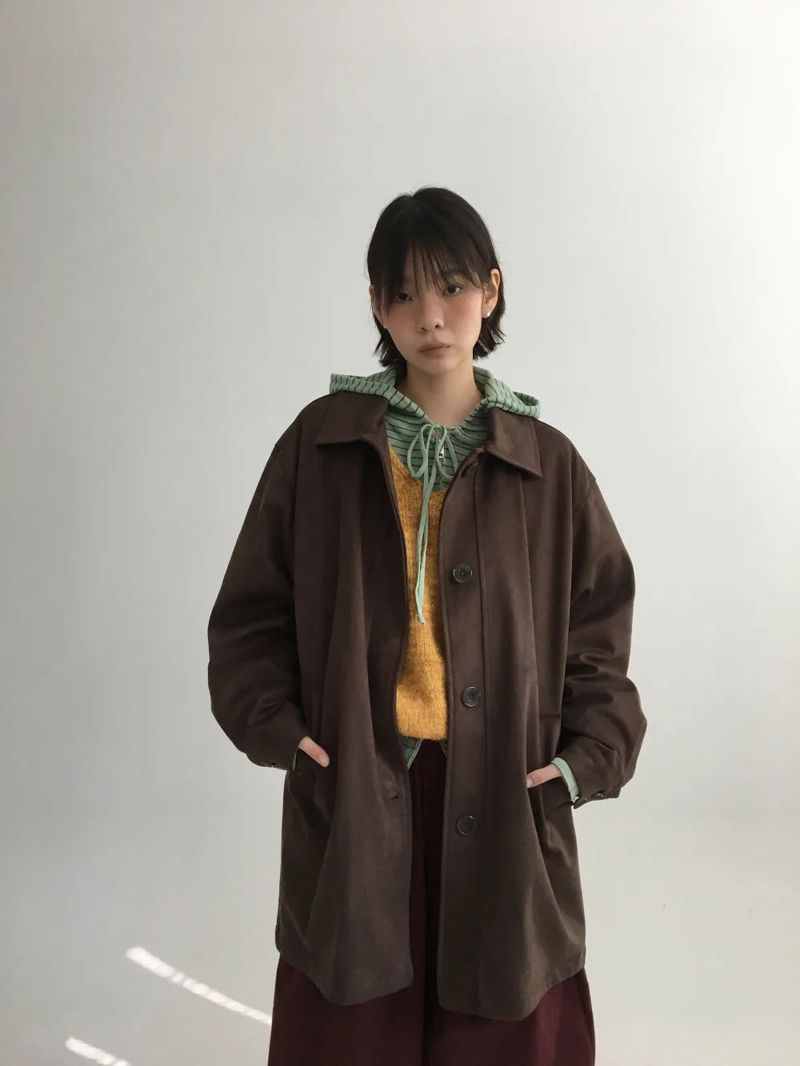 Saco Suede Half Coat (2color)
