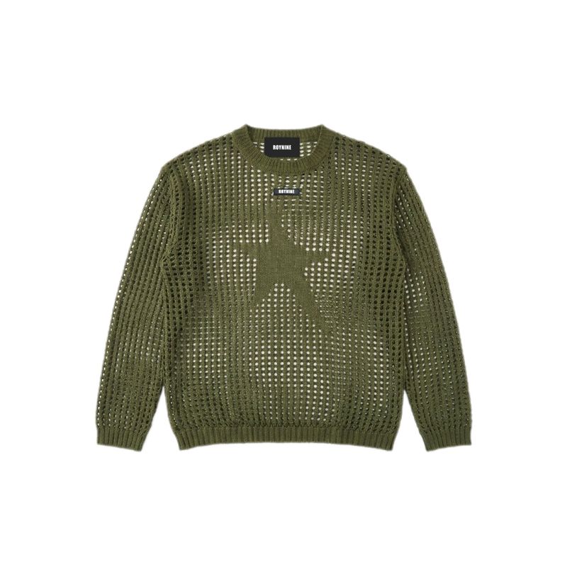 ROYNINE（ロイナイン）の「カーキシースルーニット（トップス）」