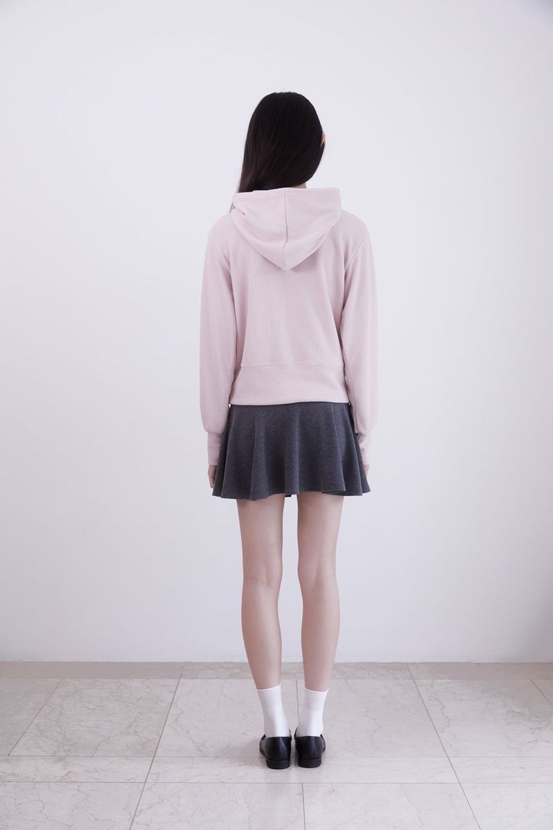 Knit mini flare skirt (CHARCOAL)