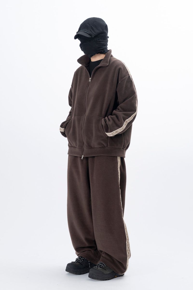 Selma Ethnic Fleece Set-up Track Top