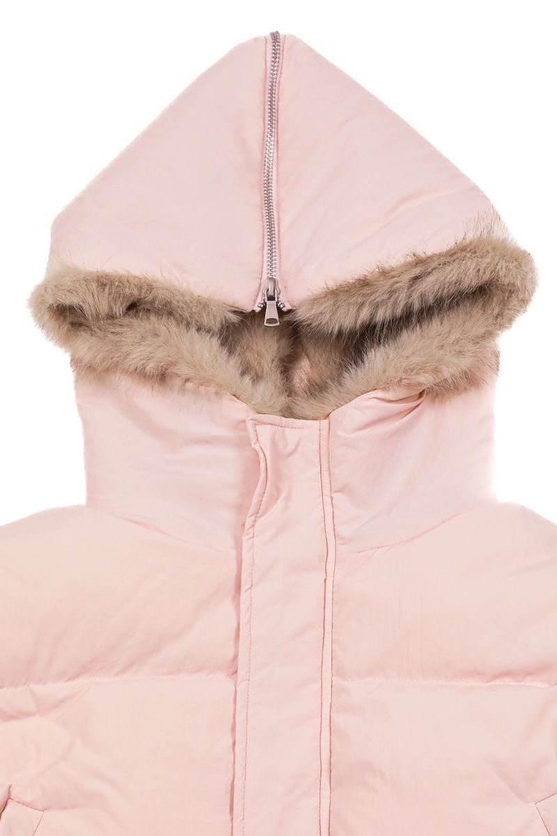 Puffer Hood Padding Jacket [Pink]