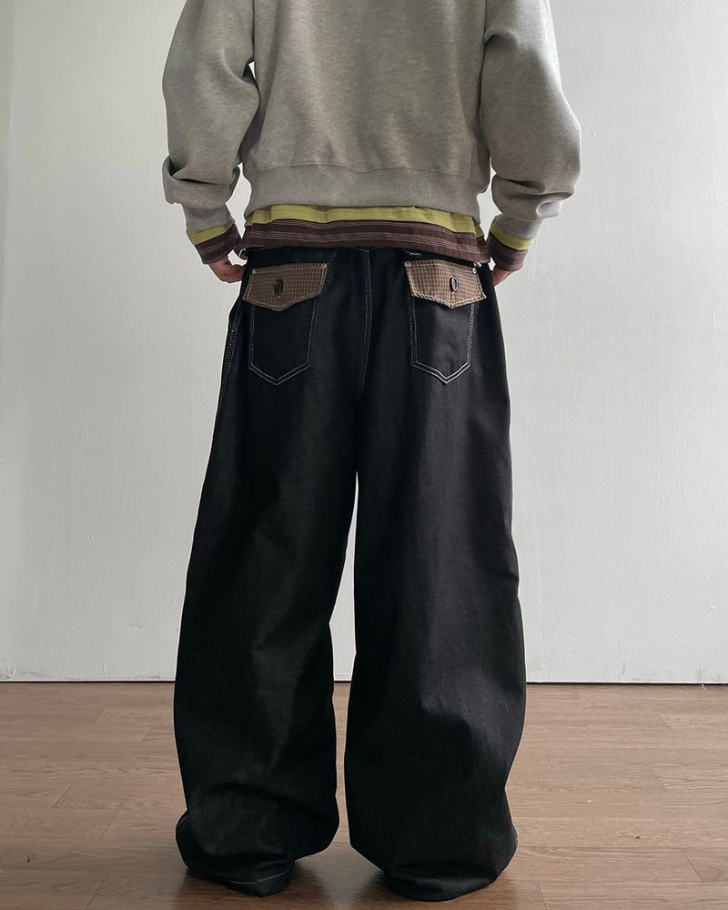Checker Nonfade Denim Pants