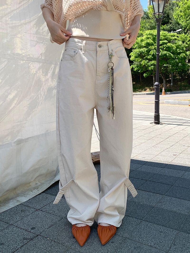 LEG BIJO COTTON WIDE PANTS (2C)