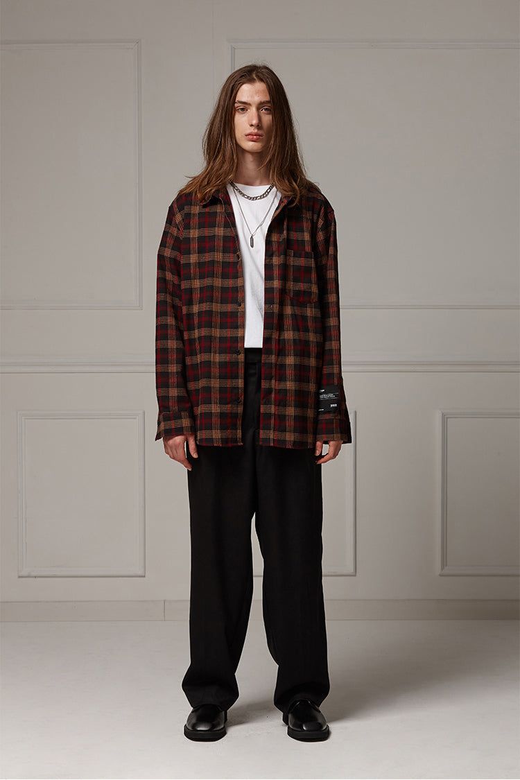 Loose-fit check shirts
