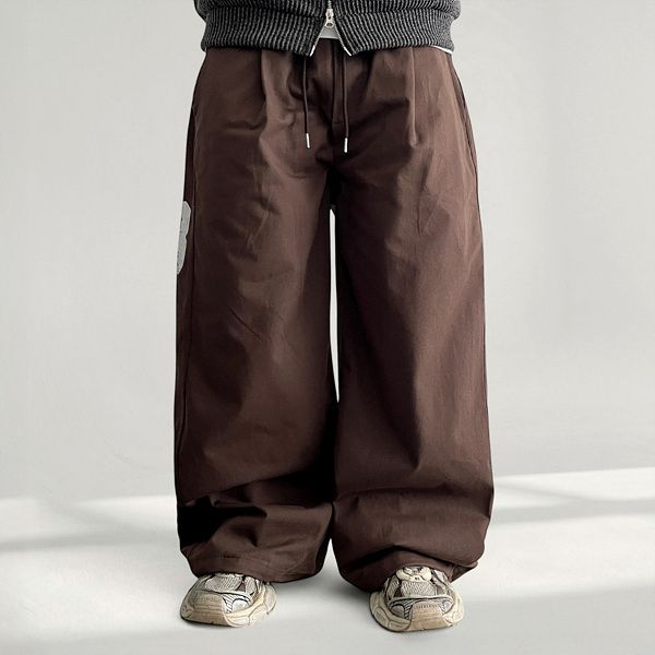 Rugen Printed Cotton Banding Wide Pants (5 colors)