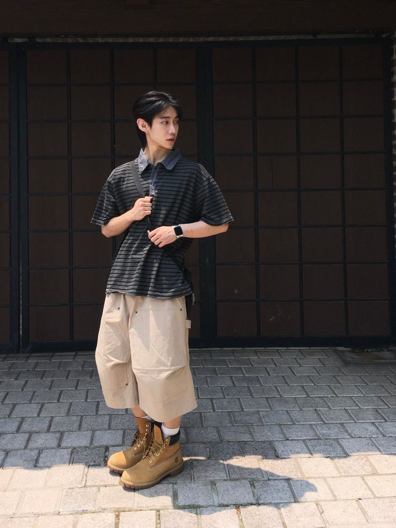 Rain Double Knee Bermuda Pants 2C