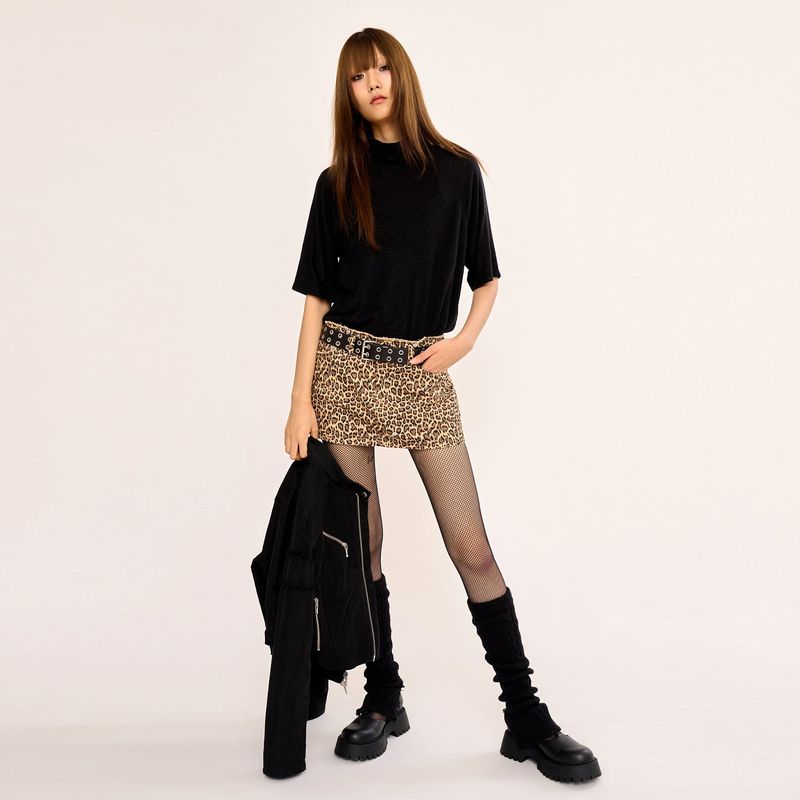 Turtle Neck Top - Black