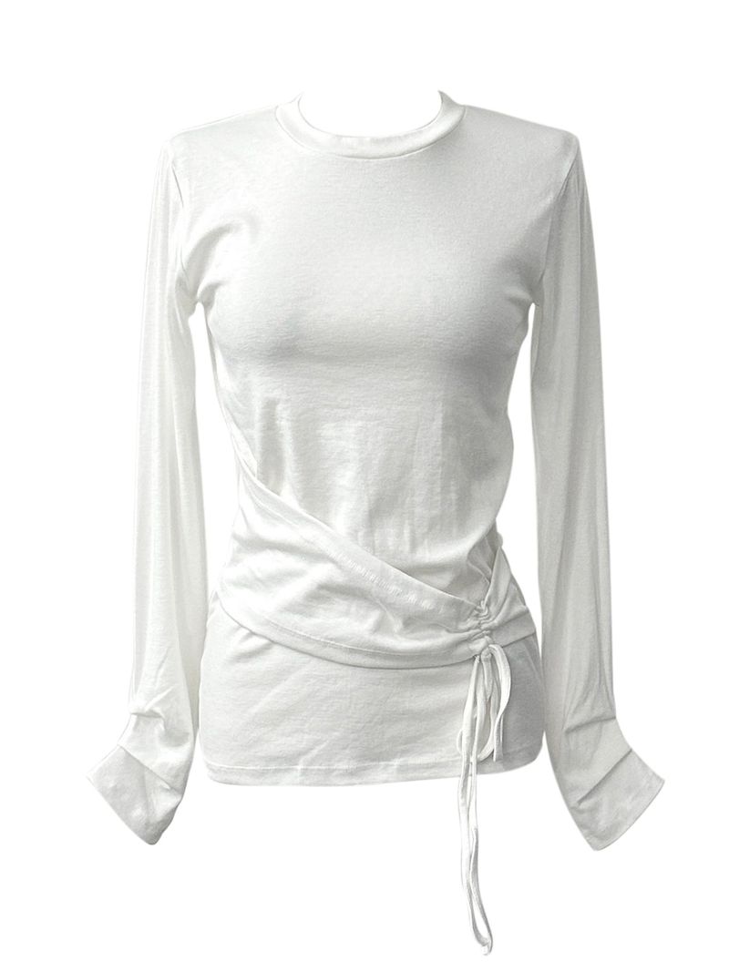 slim wrap shirring strap T (2color)