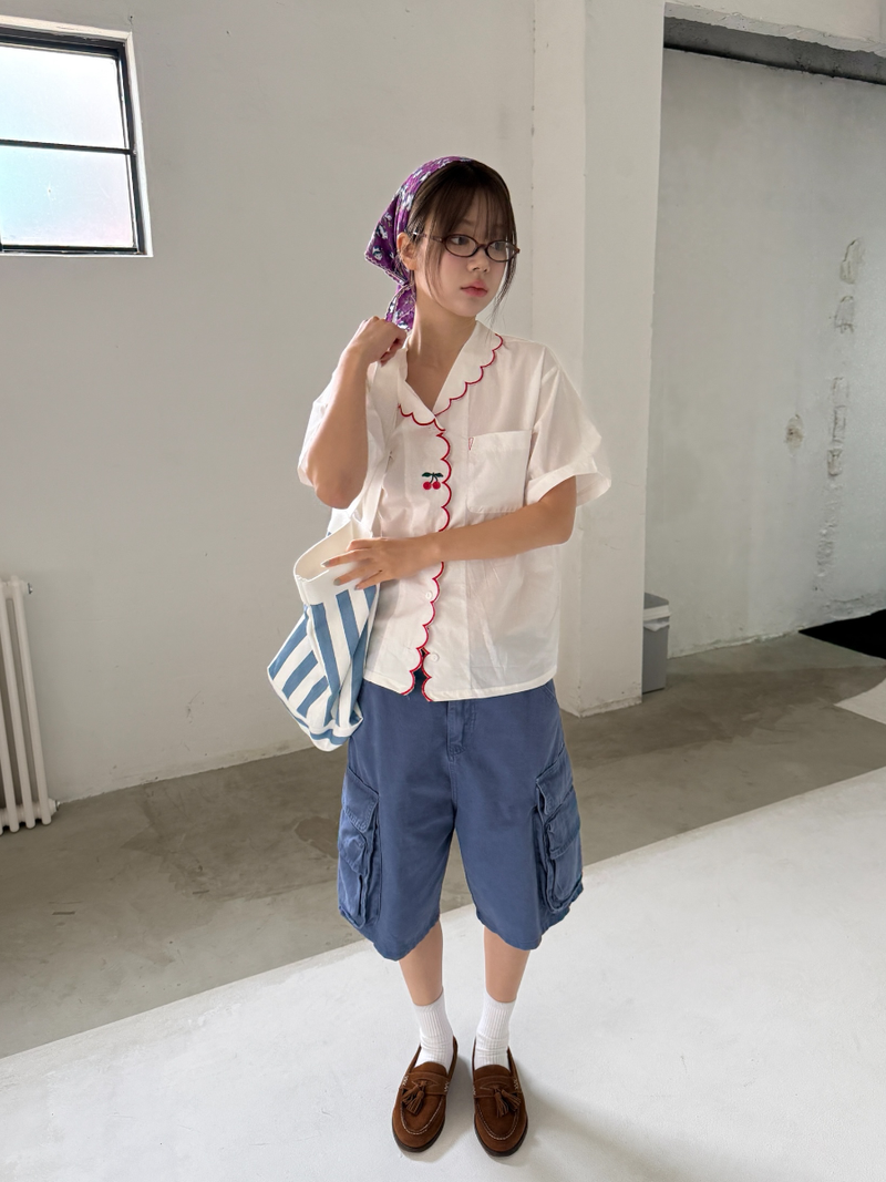 color dyeing bermuda pants
