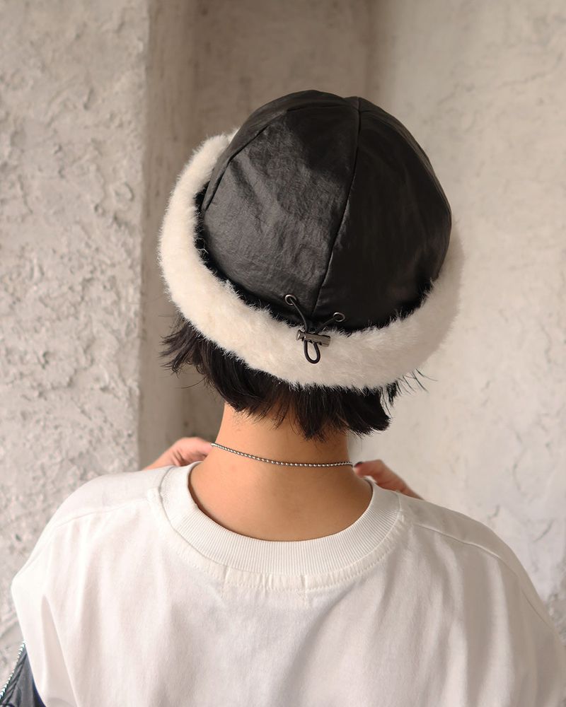 Roll-up Fake Fur Earned Truffle Hat