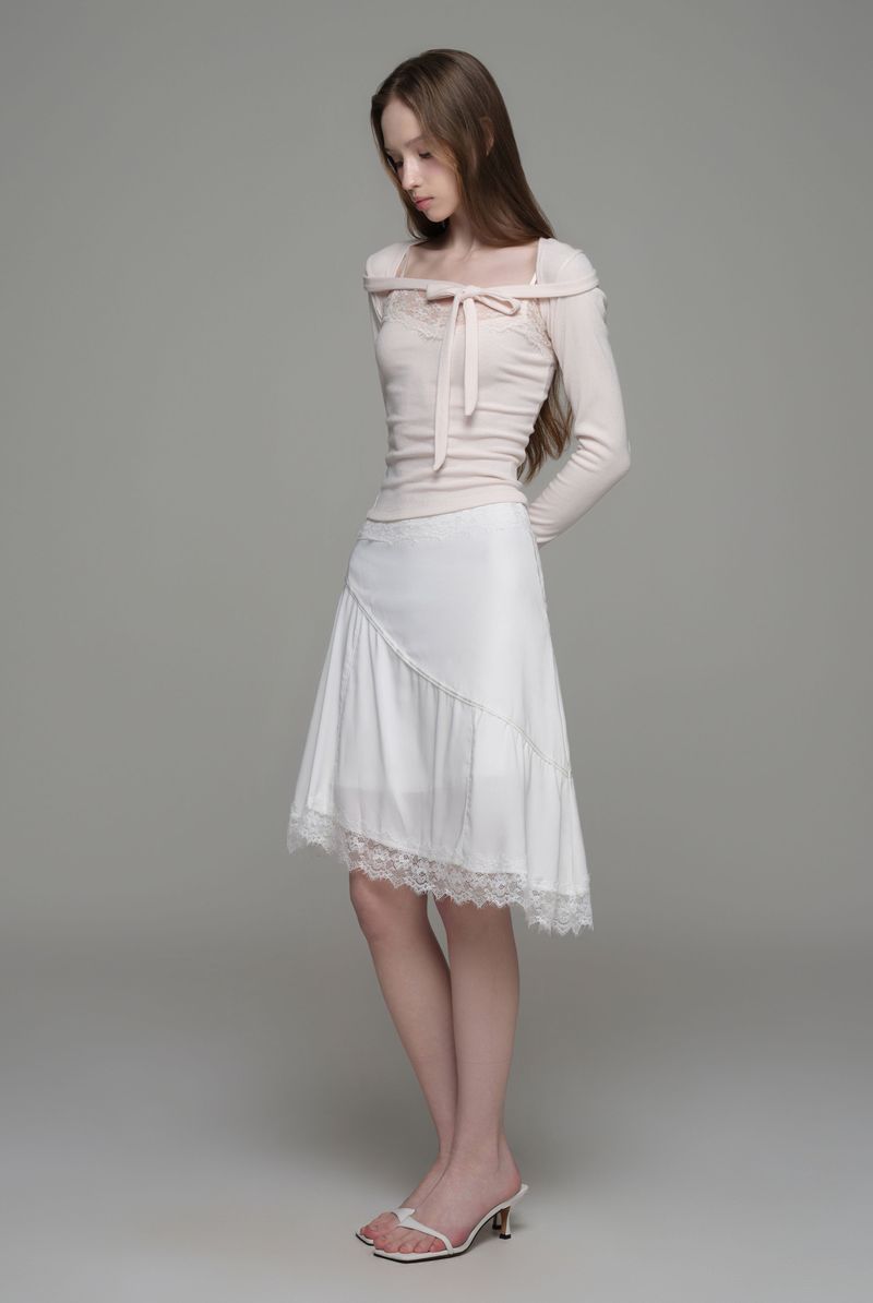 Kleesier(クリーシーア)の「Cotton touch ribbon bolero, Pink(Tops)」