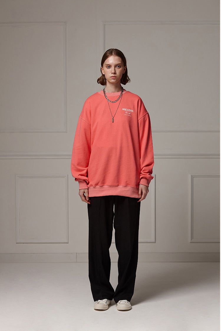 Pigment washed crewneck