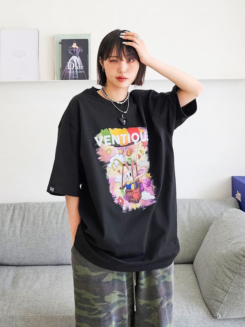 VENTIQUE(ベンティーク)の「VENTIQUE Graphic hot air balloon T-shirt 5color(Tops)」