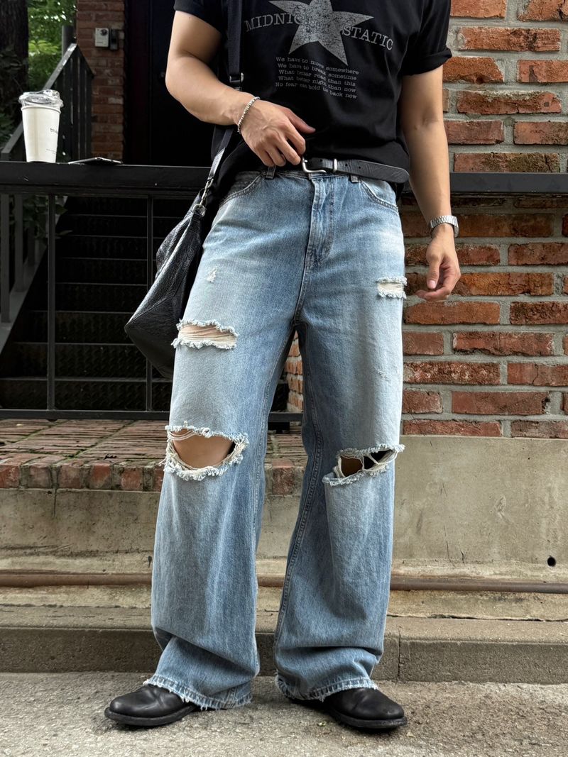 AVAND(アバンド)の「Vintage slab wide snap denim pants(Pants)」