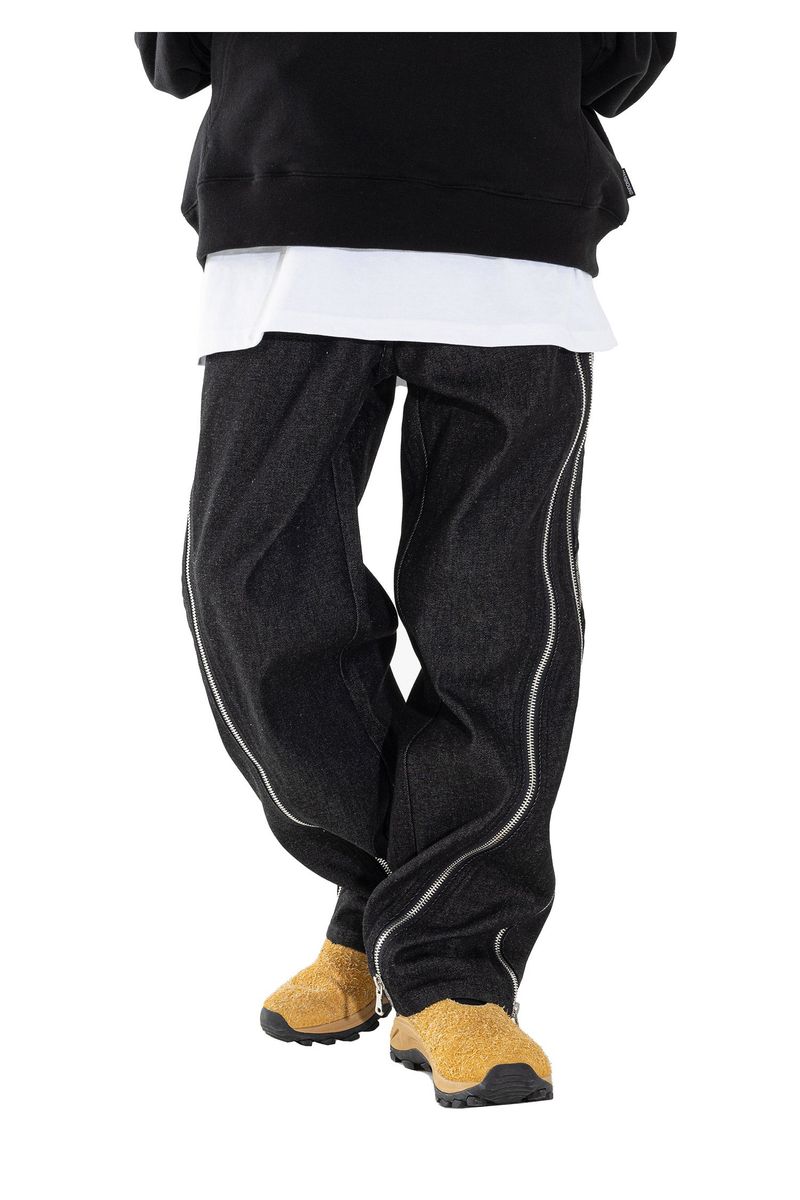 OBLIQUE MS ZIPPER DENIM