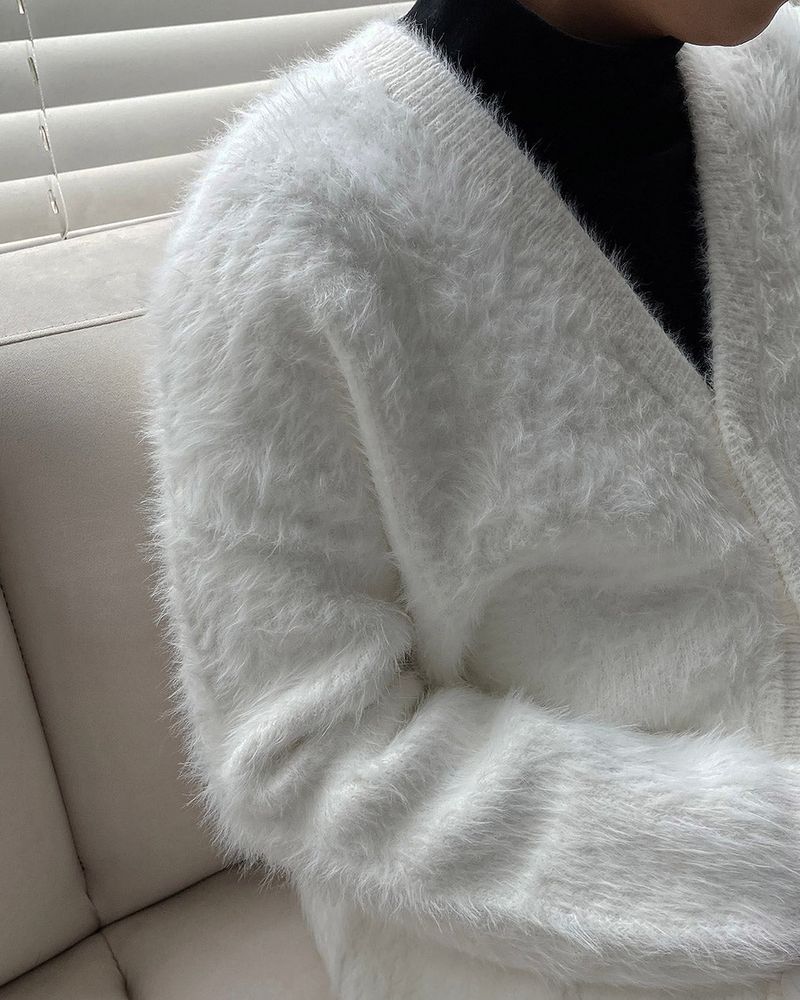 OA Blanc Angora Cardigan (3 colors)