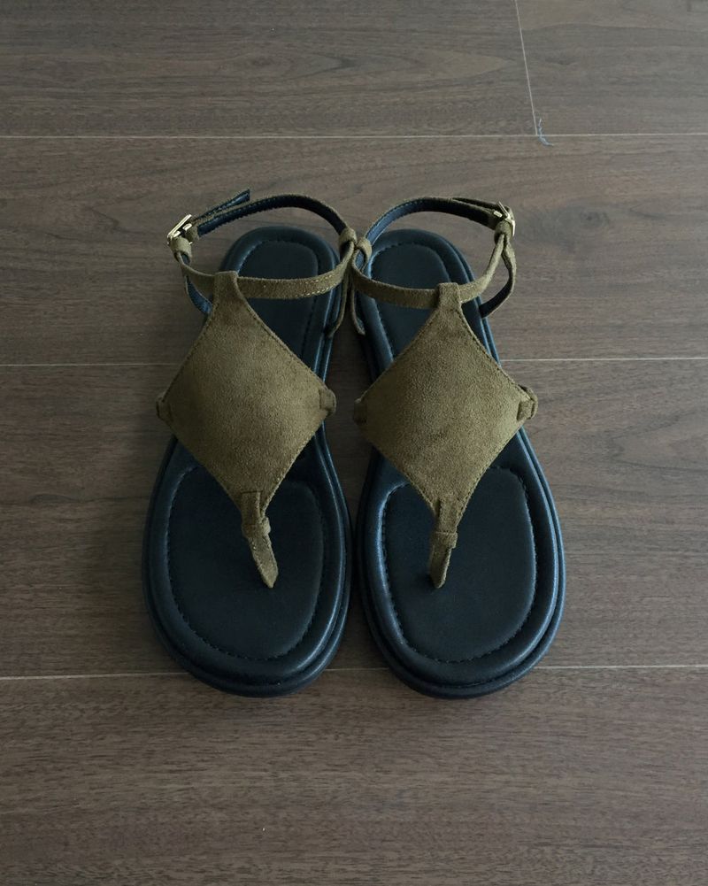 suede strap sandals (2color)