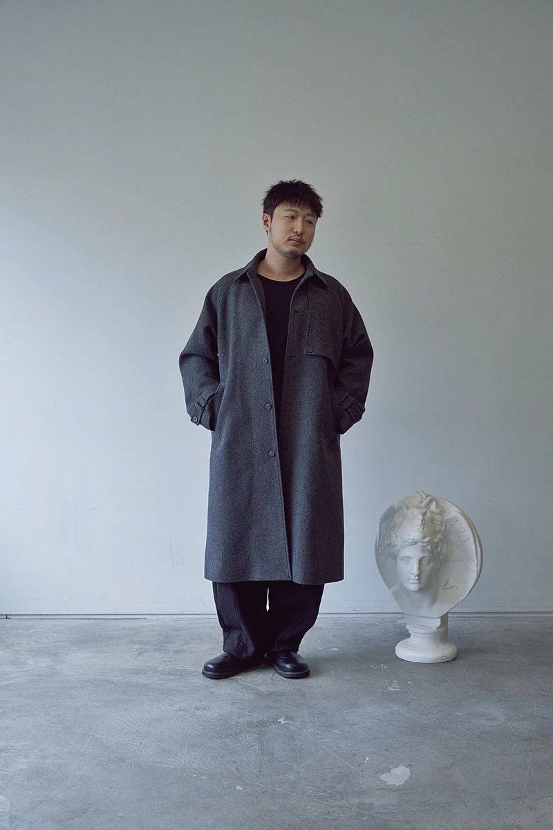 PURE-WOOL 90 BALMACAAN COAT (Charcoal)