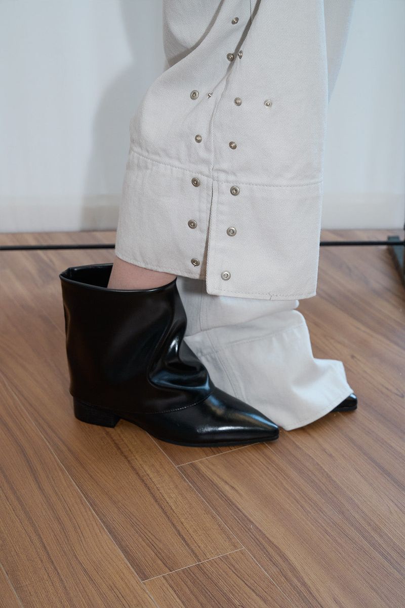 スナップボタン ディテール スリットパンツ (Light Gray/2size)