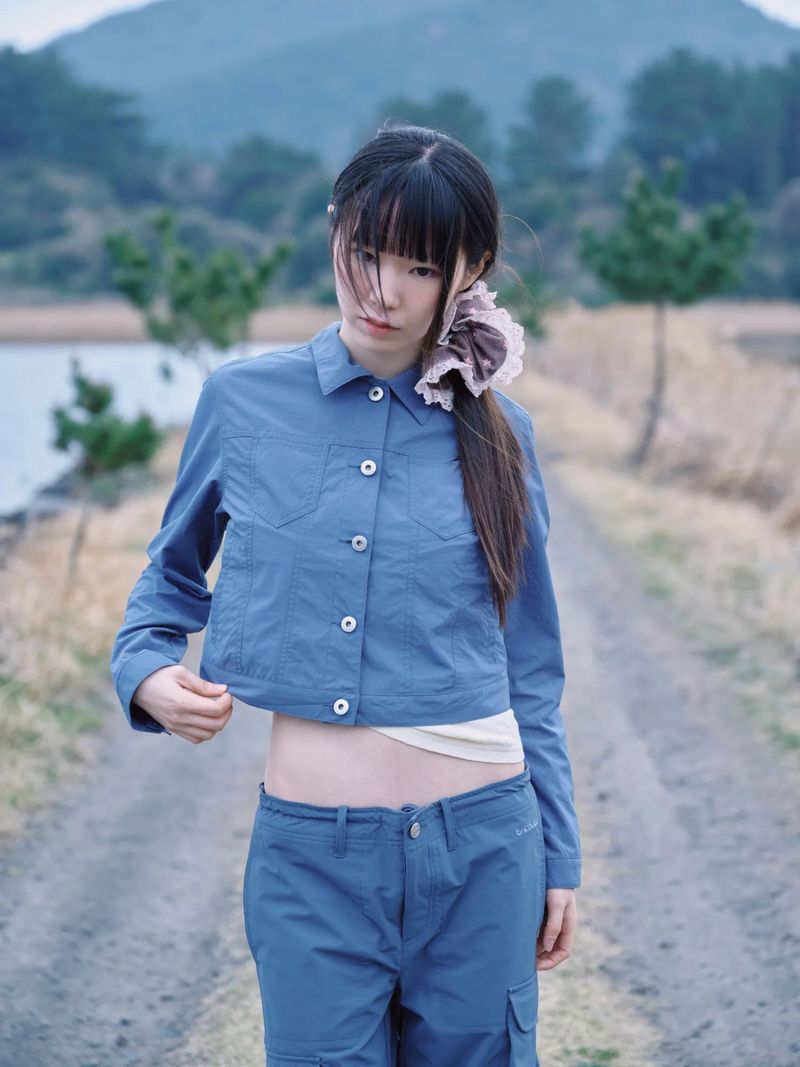 NYLON TRUCKER JACKET (INDIGO)