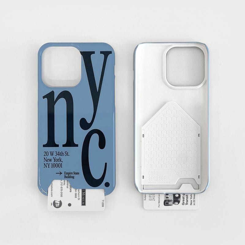 NYC phone case blue (card)