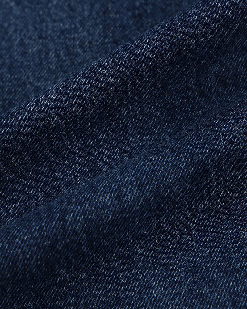 Part Blue Wash Distressed Denim