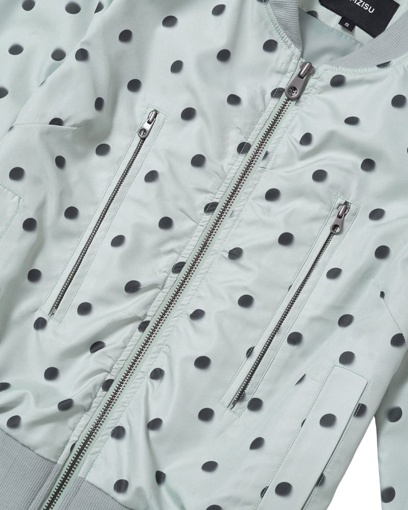 Dot Graphic Windbreaker _ GREY