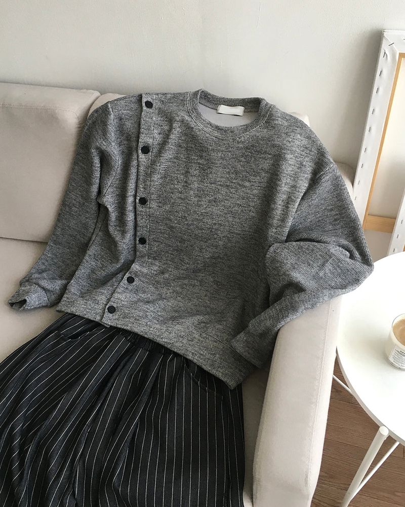 Obi Button Crop Knit