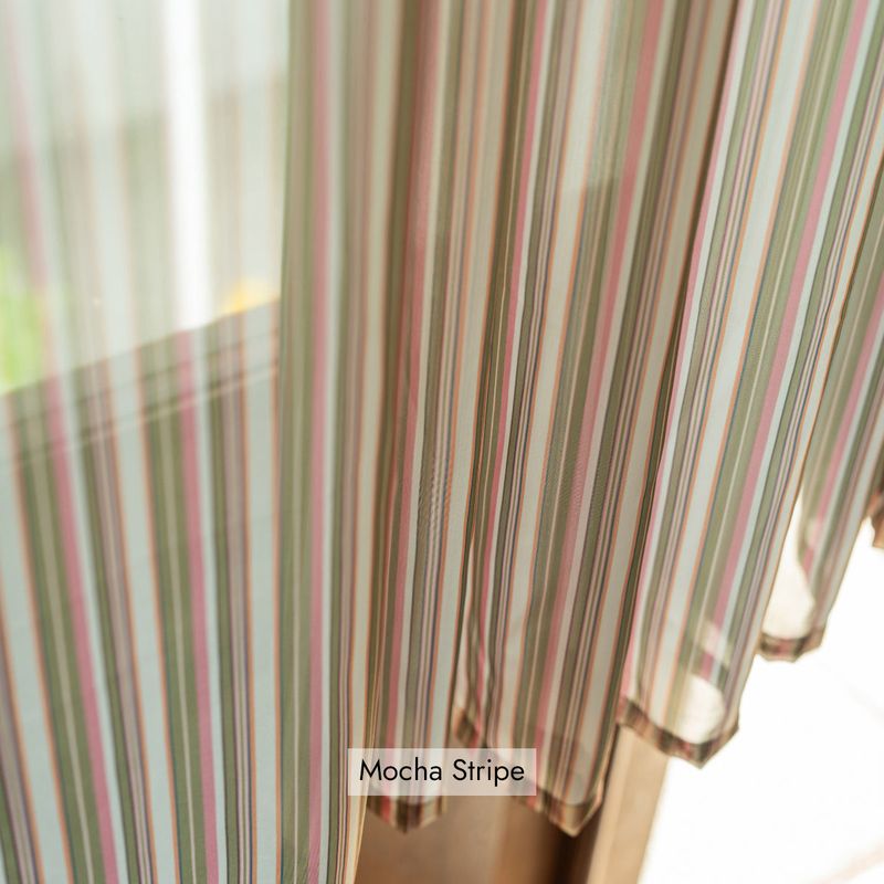 Retro Patterned Chiffon Door Curtain - M size