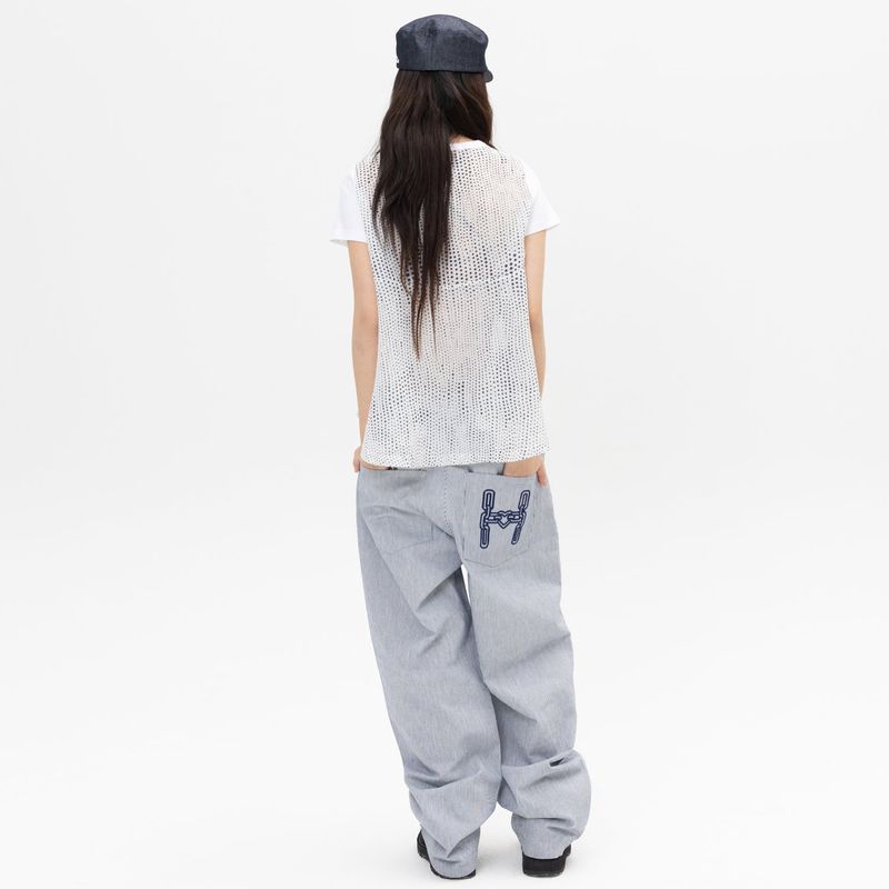 Heart Logo Mix Tee - White