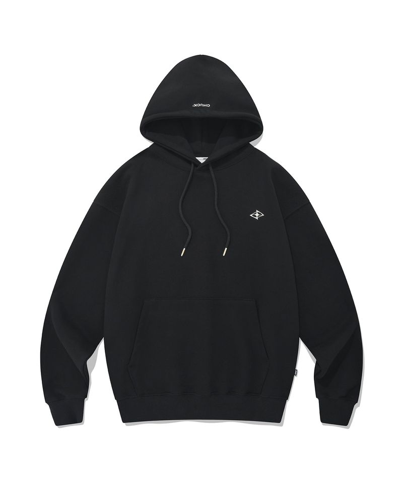 CHUCK(チャック)の「CHUCK シャープロゴレギュラーフィットフーディ / CHUCK SHARP LOGO REGULAR FIT HOODIE (BLACK)(Tops)」