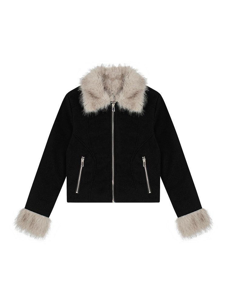 Gemma Fur Neck Wool Jacket