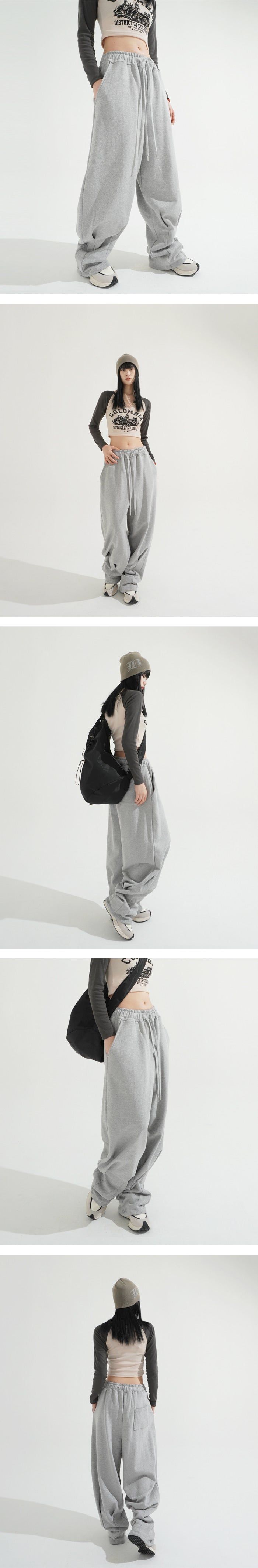 Hem Pintuck Balloon Sweatpants