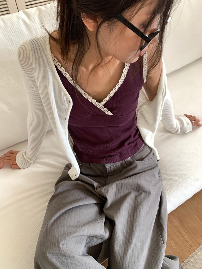 WOOL V-NECK CARDIGAN (5C)