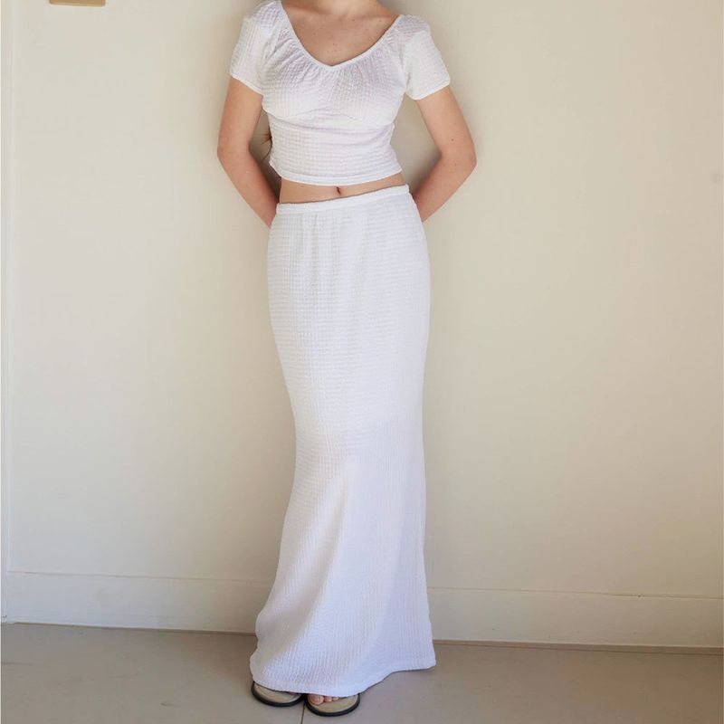 ROSE LONG SKIRT / WHITE