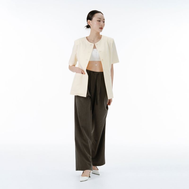 Soil stripe pants (charcoal)