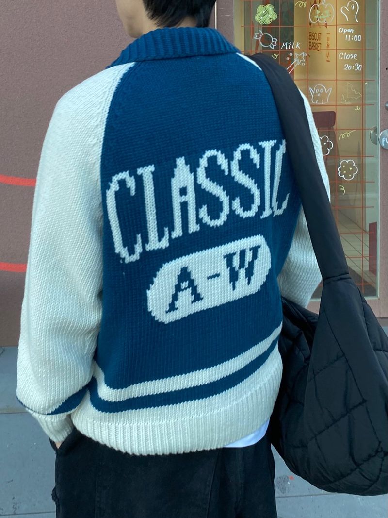 AW クラシックカラニット ジップアップ 2C