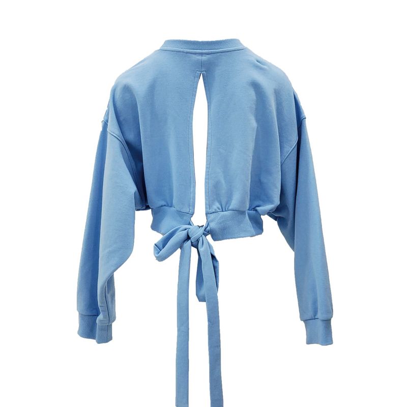 BACK RIBBON SWEAT SHIRT