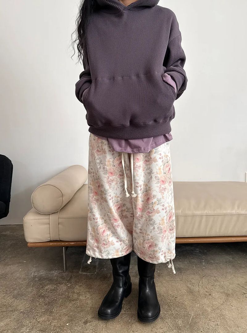 waffle crop hoodie