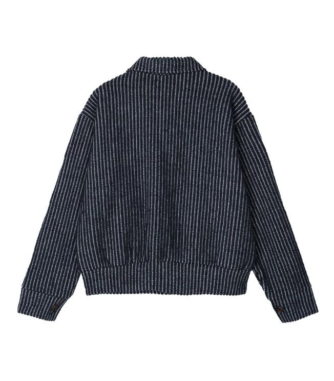 Heren Collar Ribbed Cardigan