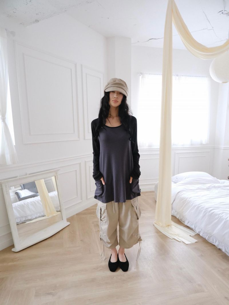 pocket raglan long t