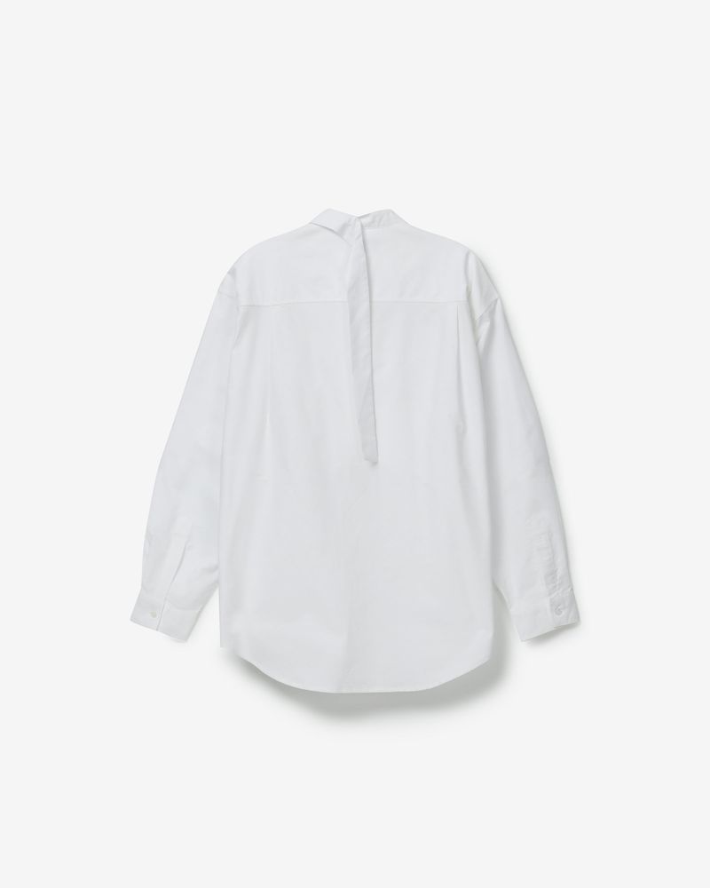 Oxpord drop tie shirts [white]