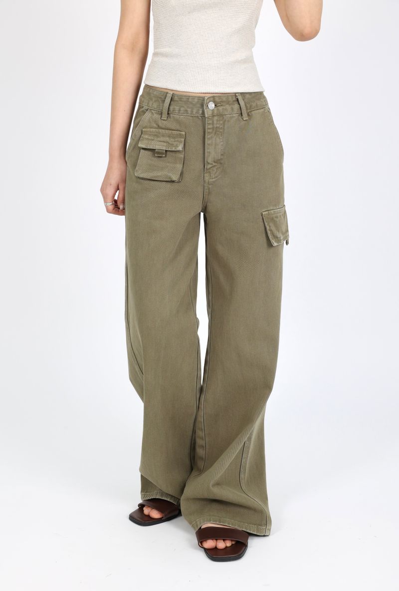 [3RD REORDER] SOFT OLIVE DYING FRONT POCKET DENIM code 26221