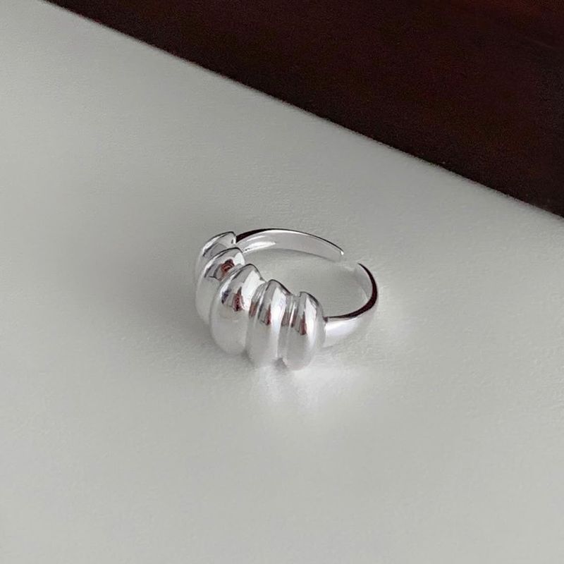 Silver 925 Bold Big Pumpkin Open Ring