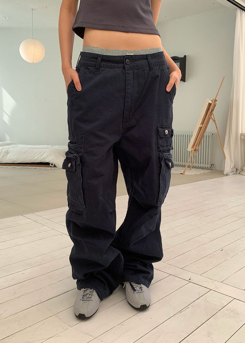 (UNISEX) FIELD BUTTON CARGO PANTS (3color)