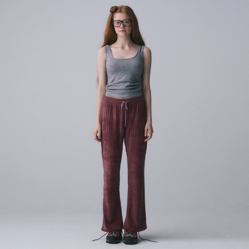 FUN FROM FUN(ファンフロムファン)の「VELOUR BANDING PANTS, HAWTHORN ROSE(Pants)」