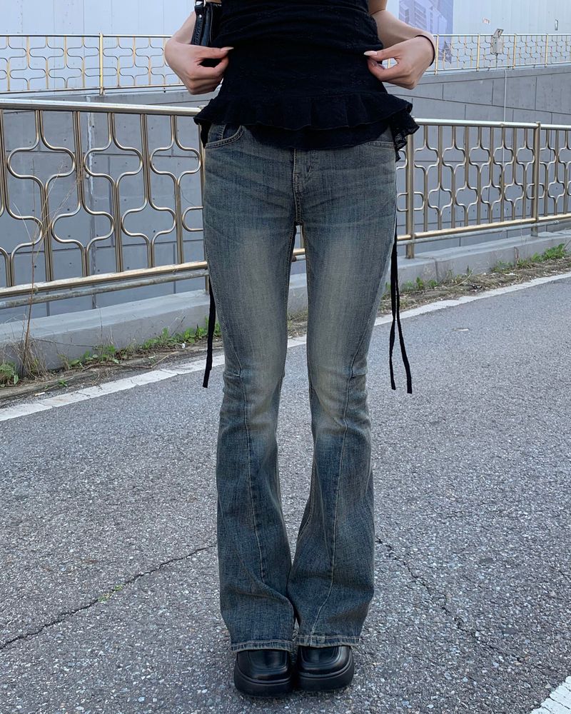 Double line boots cut pants