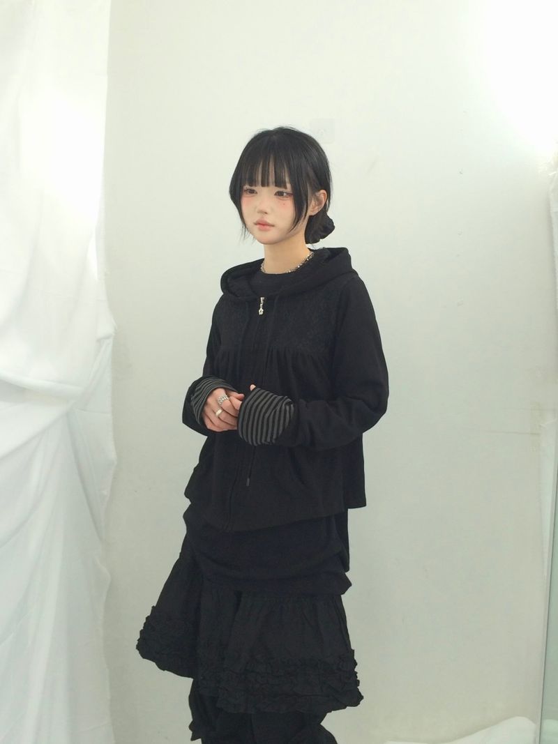 Double ribbon knee-point pants