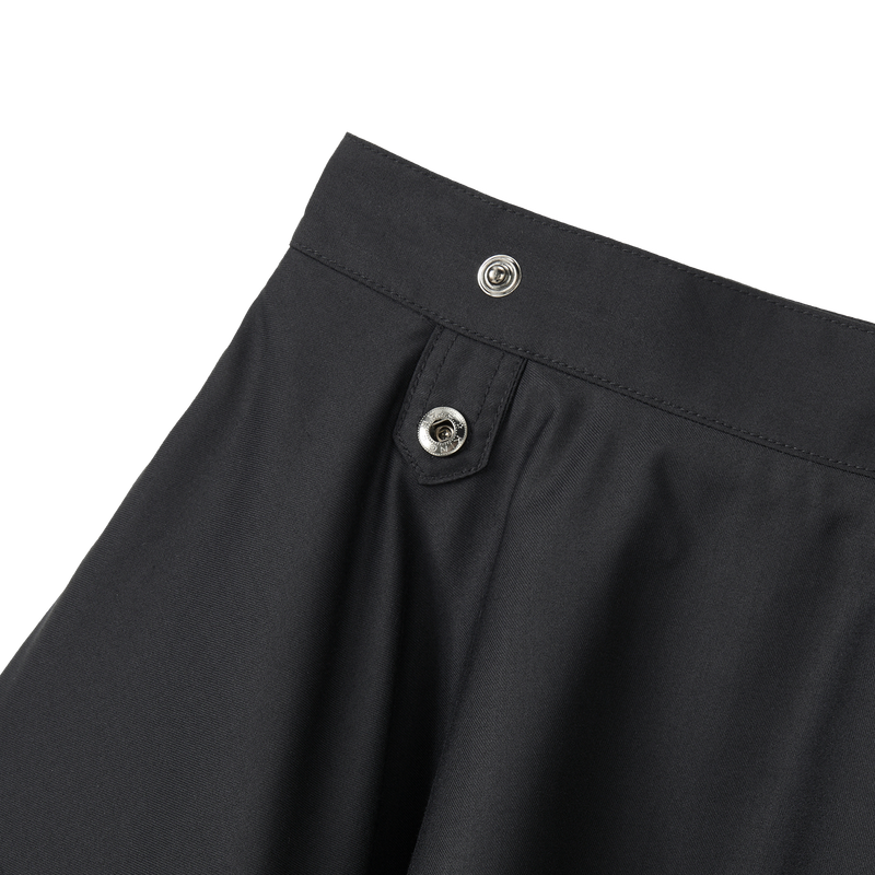 Asymmetric Unbalanced Layered Skirt - BLACK