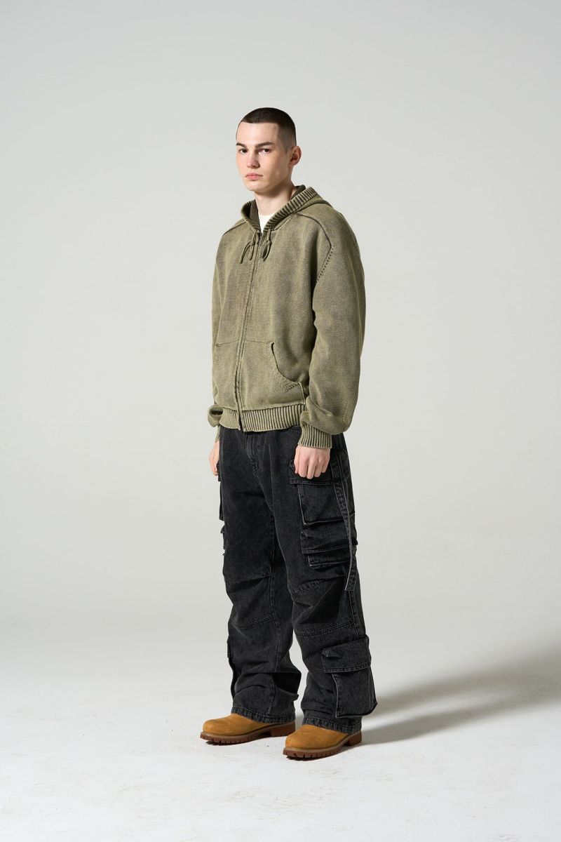 MAX POCKET WASHING WIDE DENIM